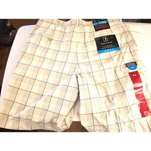 PGA Tour‎ Beige/Tan Plaid  Golf Shorts SZ 34 NWT